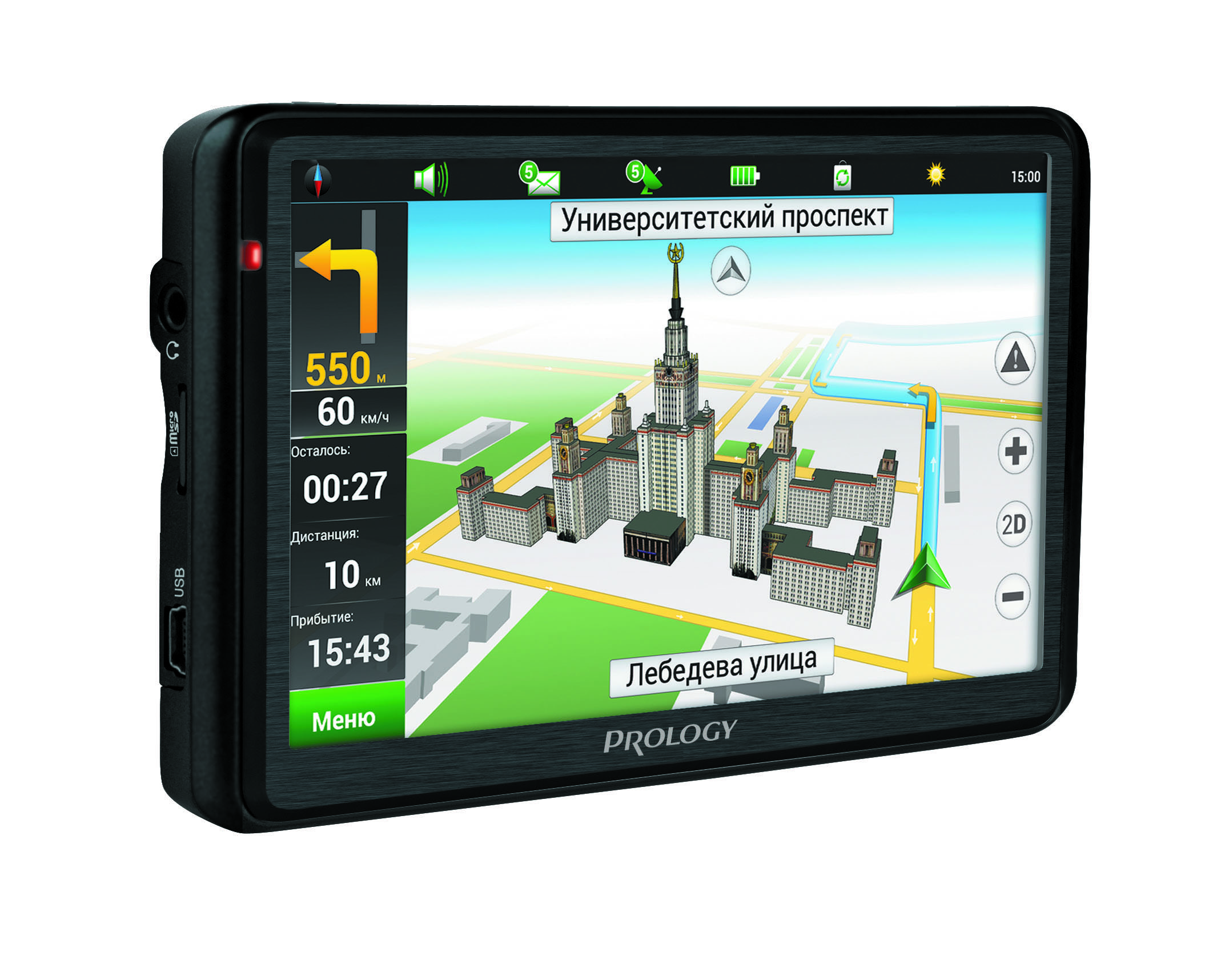 Изображение продукта PROLOGY iMap-5600 Black портативная навигационная система
